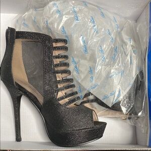 Bella Luna Elegant Black Stiletto Heels